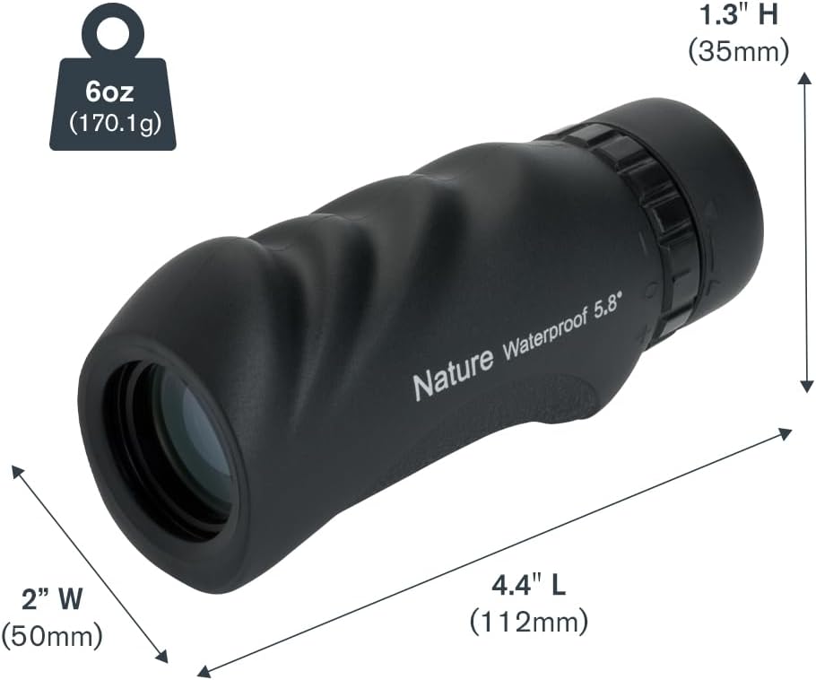 Celestron 71210 Nature 10 x 25 Monokular – Schwarz Monokular 10 x 25, Monokular 10 x 25