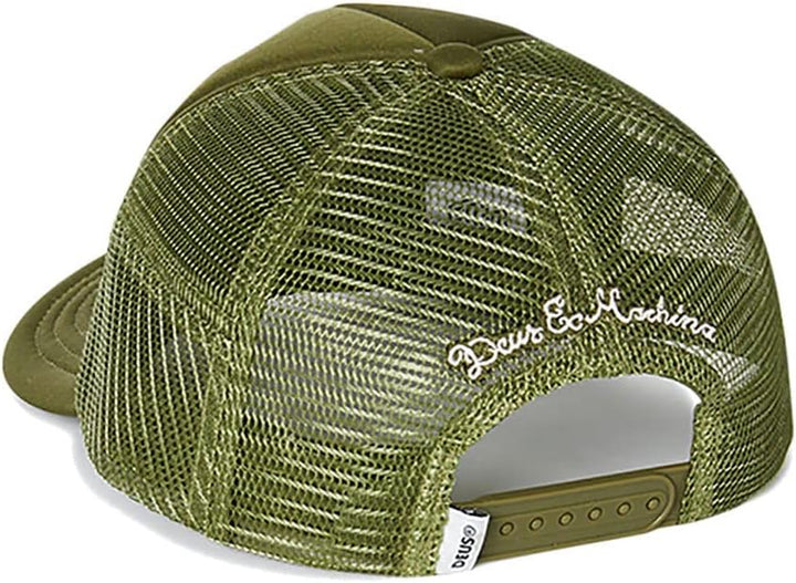 Deus Ex Machina Crimson Trucker Cap mit grünem Schirm, Oliven, One size