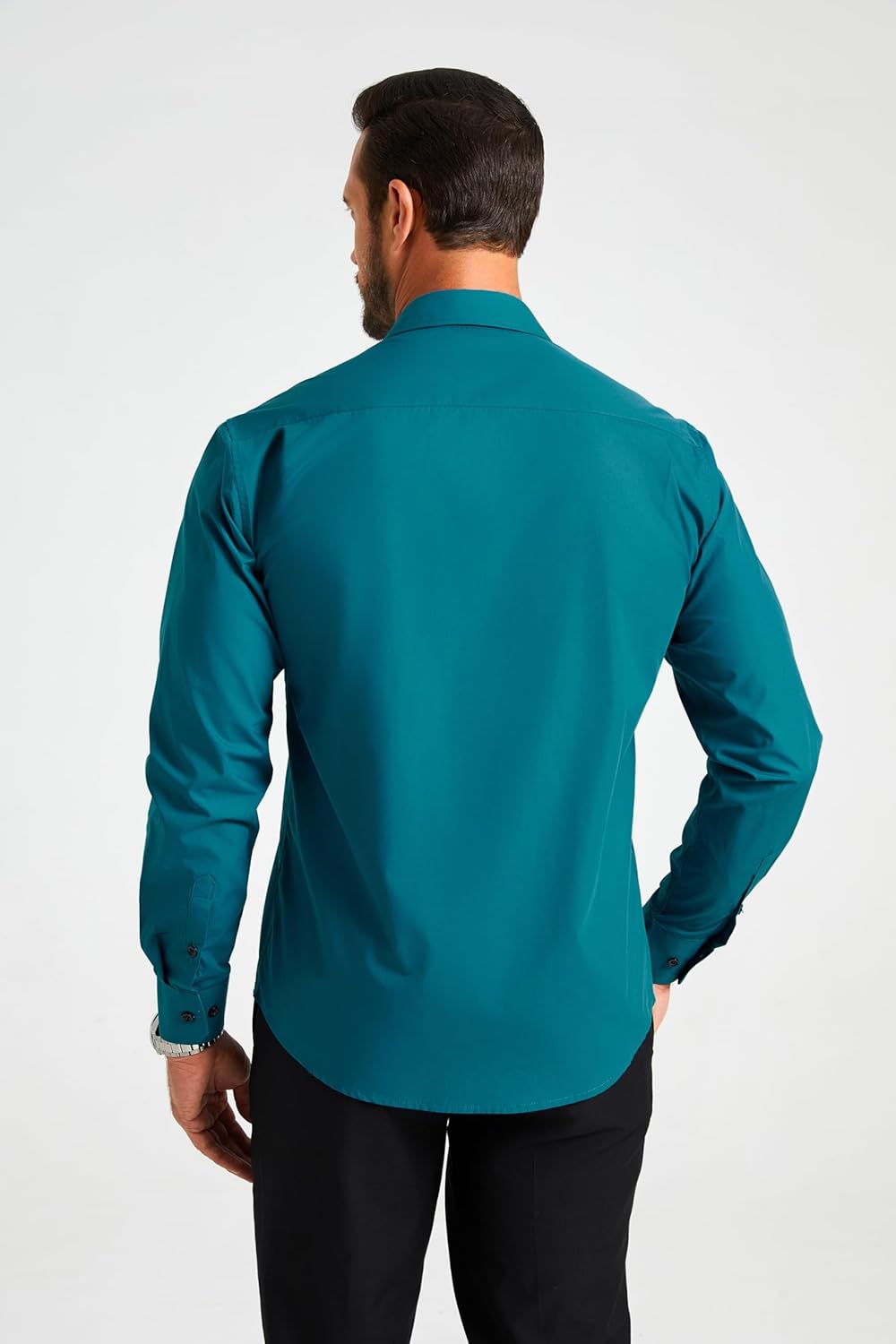 HISDERN Herren Hemd Regular Fit Formale Freizeithemden Herrenhemden Langarm Männer Hemd Klassisches