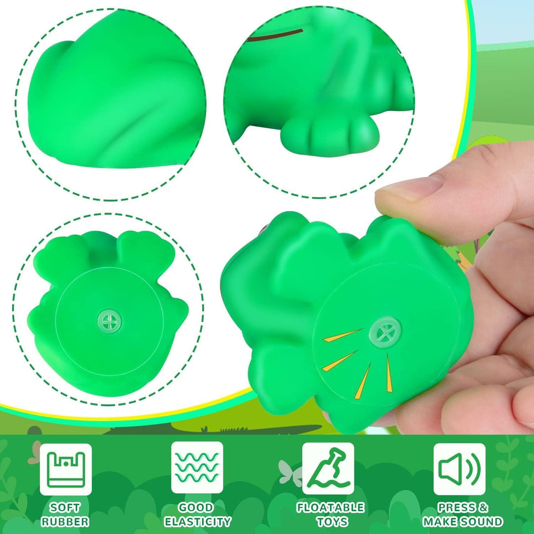 36pcs Rubber Floating Frogs for Kids, Cute Bath Toy Mini Frogs Floating Squeaky Frog for Cake Decora