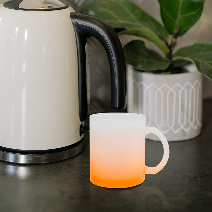 MR.R 11oz Sublimatio Farbbecher aus Glas Sublimation Tasse 6 Stück (Orange), Orange