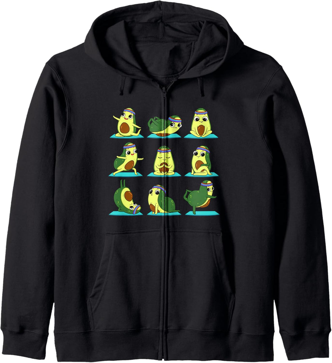 Avocado Yoga Position Workout Geschenk Kapuzenjacke