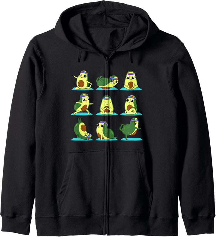 Avocado Yoga Position Workout Geschenk Kapuzenjacke