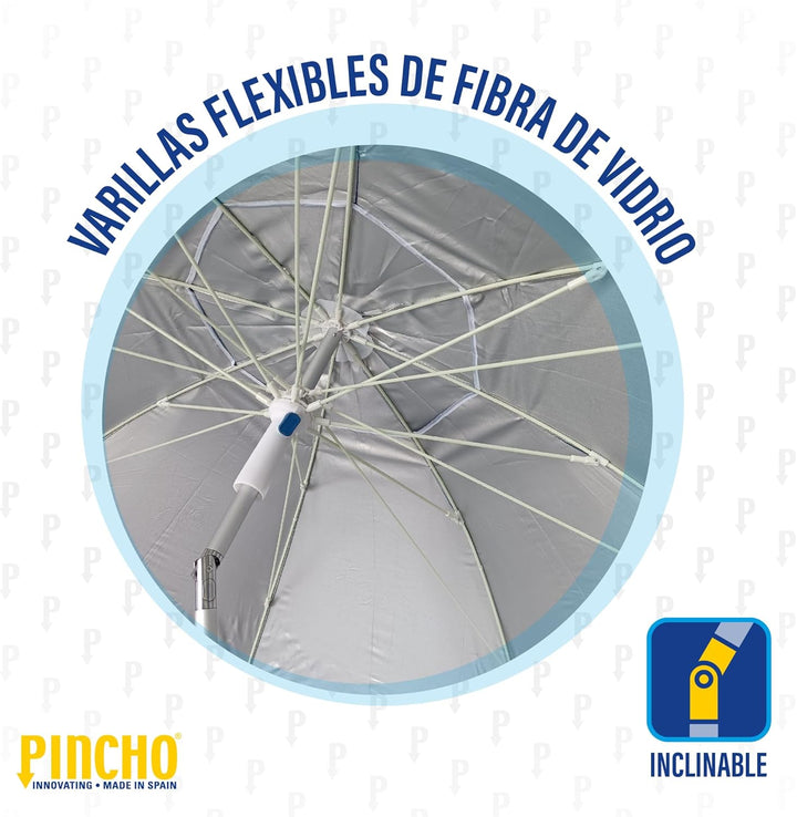 Pincho ALTEA MORAIRA UND MARBELLA SCHIRME, Durchgehendes Blau, Grande, Modern, Durchgehendes Blau