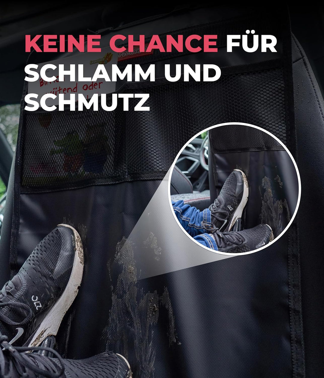 HerzensKind Rückenlehnenschutz und Organizer, wasserdicht und pflegeleicht Autositzschoner für die R
