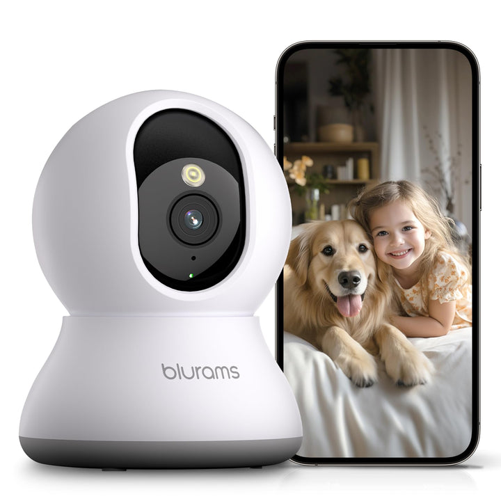 blurams 2K WLAN Kamera überwachung innen 360° Drehung Baby Monitor &amp; Haustierüberwachung, Vollfarb-N