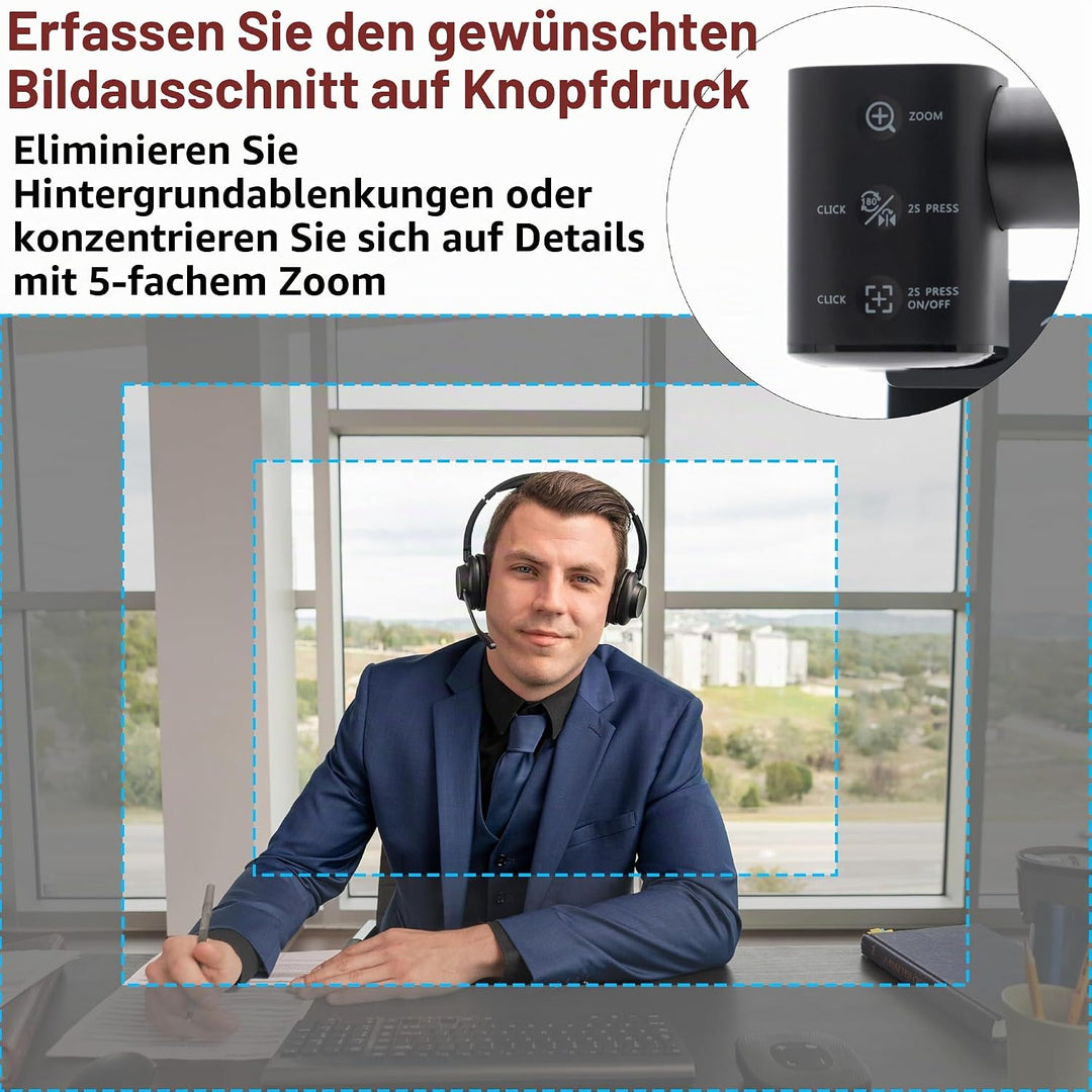 CA Essential Webcam Flex (WC-Flex) – Multifunktions-HD-Webcam mit drei Montagepositionen, Mittelansi