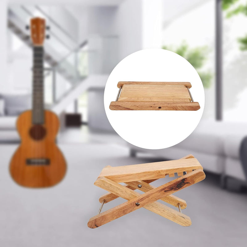 Fussstütze für Gitarre, tragbar, zusammenklappbar, aus Bambus, für Gitarre, die die stabile Fussstüt
