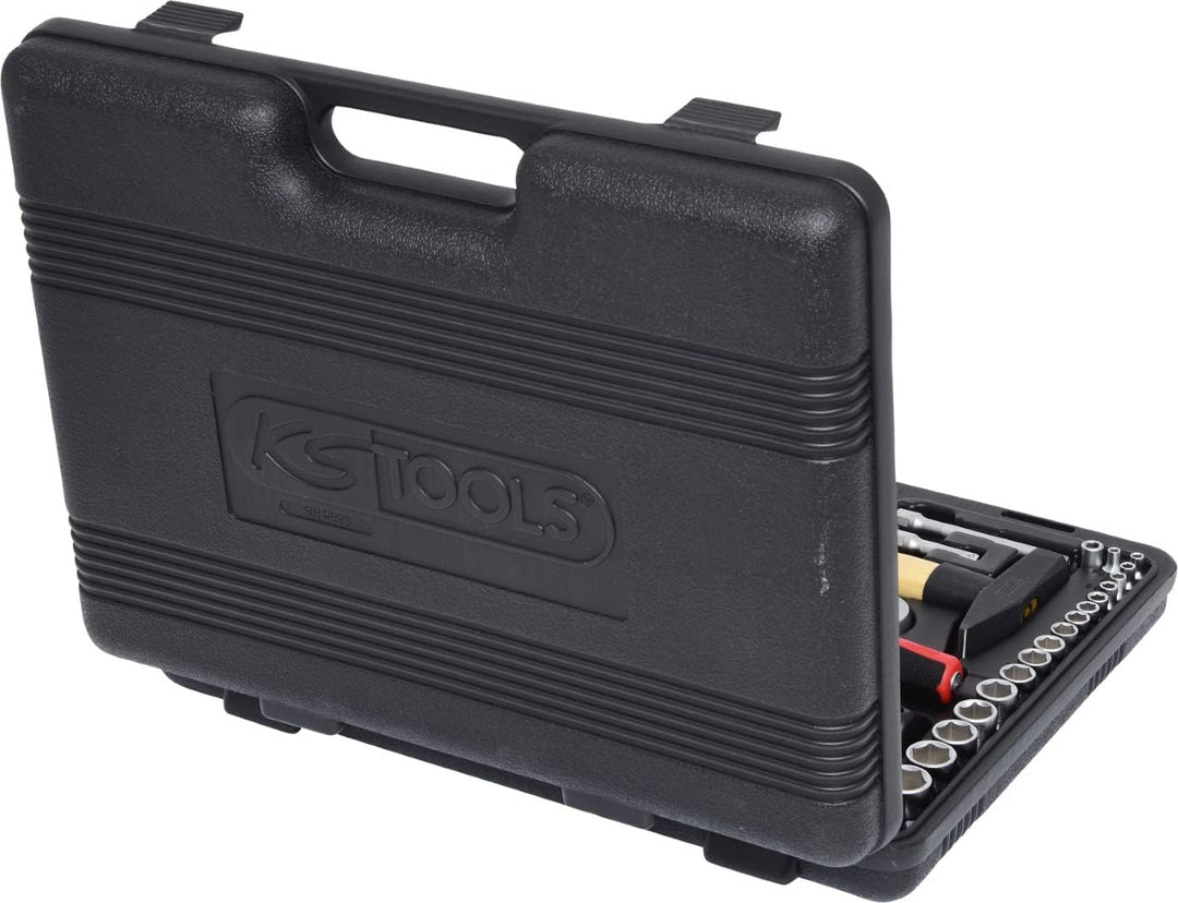 KS Tools 911.0688 1/4 Zoll + 1/2 Zoll Werkzeug-Satz | inklusive 2 Umschaltknarren, 45-Zahn | matt sa