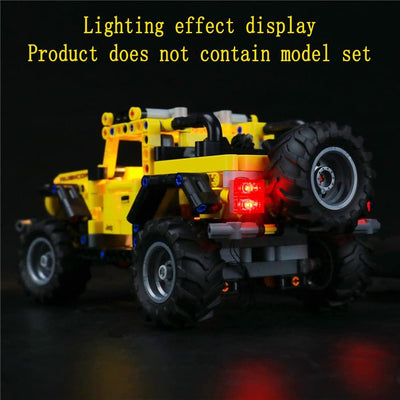 GEAMENT LED Licht-Set Kompatibel mit Lego Jeep Wrangler - Beleuchtungsset für Technic 42122 Baumodel