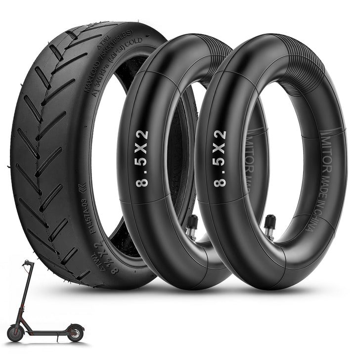 E Scooter Reifen 8,5 Zoll mit Schlauch 8 1/2 x2 für Xiaomi Pro 2 M365 Pro 1S Mi3, 50/75-6.1 Reifen u