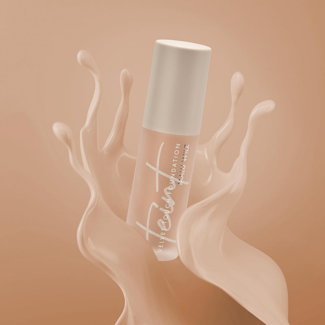 Malu Wilz Velvet Touch Foundation True Dark Sand 30ml I Skincare Creme Make up für makellosen Teint