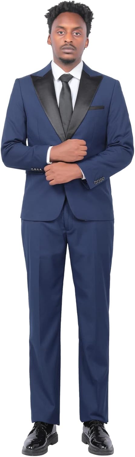 YOUTHUP Anzug Herren 2 Teilig Regular Fit Peak Lapel Anzüge 1 Knopf Hochzeit Herrenazug Hochzeit Sak