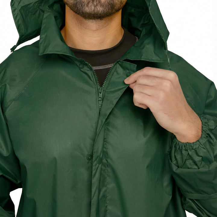 BWOLF POSEIDON Regenmantel Herren Regenmantel Wasserdichte Lange Regenjacke Outdoor Wiederverwendbar