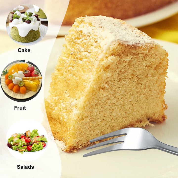 Kaffeelöffel und Kuchengabeln Set 24 Stück, Kleine Löffel und Gabeln Set, Kaffeebesteck Edelstahl fü