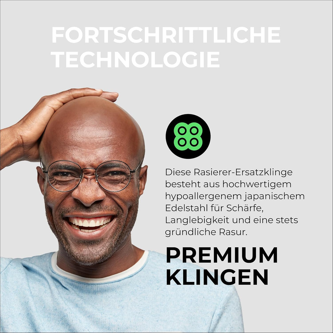 Skull Shaver Forte Pro 3-Kopf-Ersatzklinge - Für Pitbull, Palm & Butterfly Kiss Rasierer - Bartpfleg