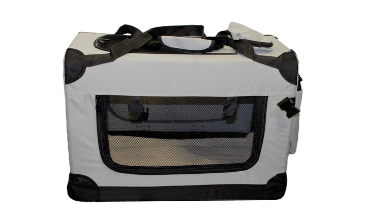 walexo Faltbare Hundebox Hundetransportbox Katzentransportbox Katzenbox (GRAU, S) GRAU S, GRAU S