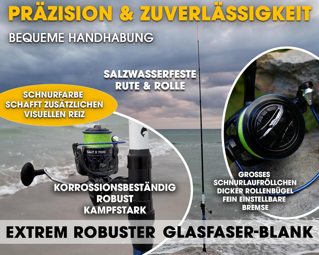 Angel Berger Saltline Brandungscombo Brandungsset mit Zubehör