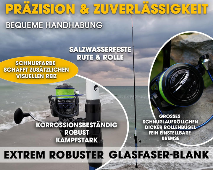 Angel Berger Saltline Brandungscombo Brandungsset mit Zubehör