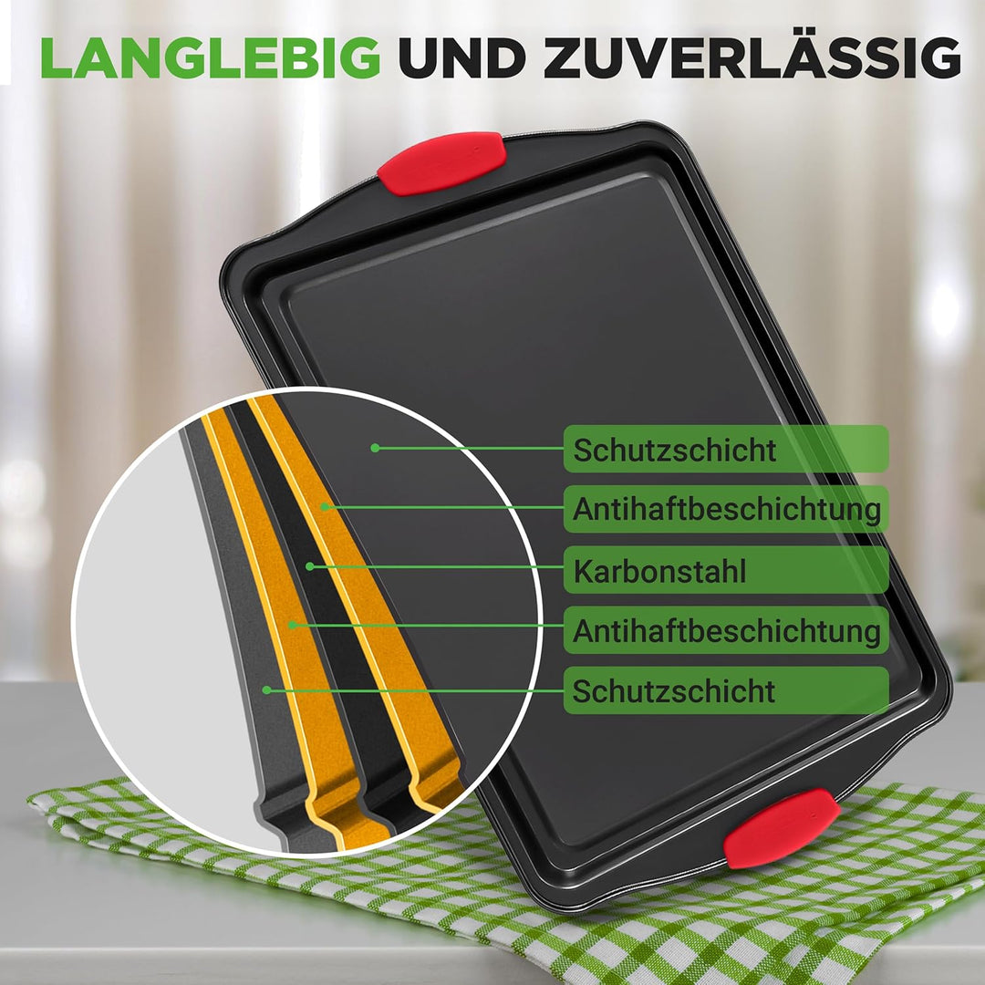 Nutrichef NCSBS10S hitzeroten Silikongriffen, ofenfest, Eisen, schwarz 10 Piece Set Schwarz, 10 Piec