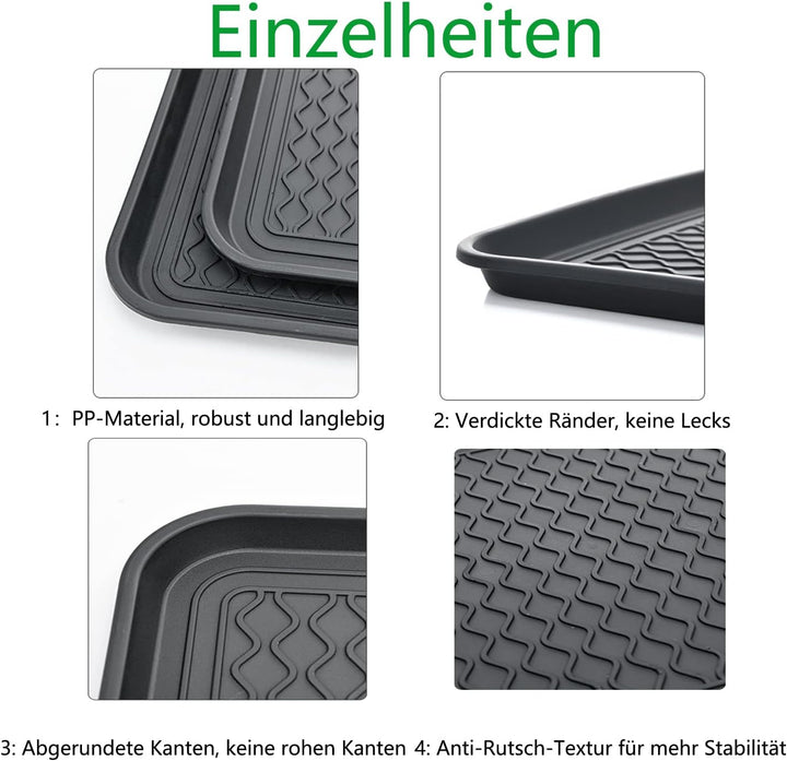suntonmoto Schuhabtropfschale, Schuhregal, 2er-Set, 60 x 40 x 3 cm, Abtropfschale, Schuhabtropfschal
