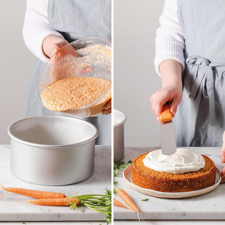 DECORA, 0062613 Professionelle runde Backform Ø 25 x 10 h cm, Aus eloxiertem Aluminium, Ohne Schweis