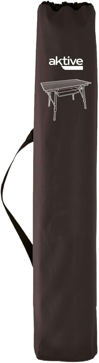 AKTIVE Klapptisch, 90 x 51 x 45/70 cm, Teleskopbeine, rutschfeste Stopper, Tischplatte und Struktur