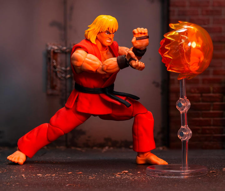 Jada Toys Street Fighter Figur Ken (15 cm) - bewegliche Sammel- und Actionfigur aus Street Fighter 2
