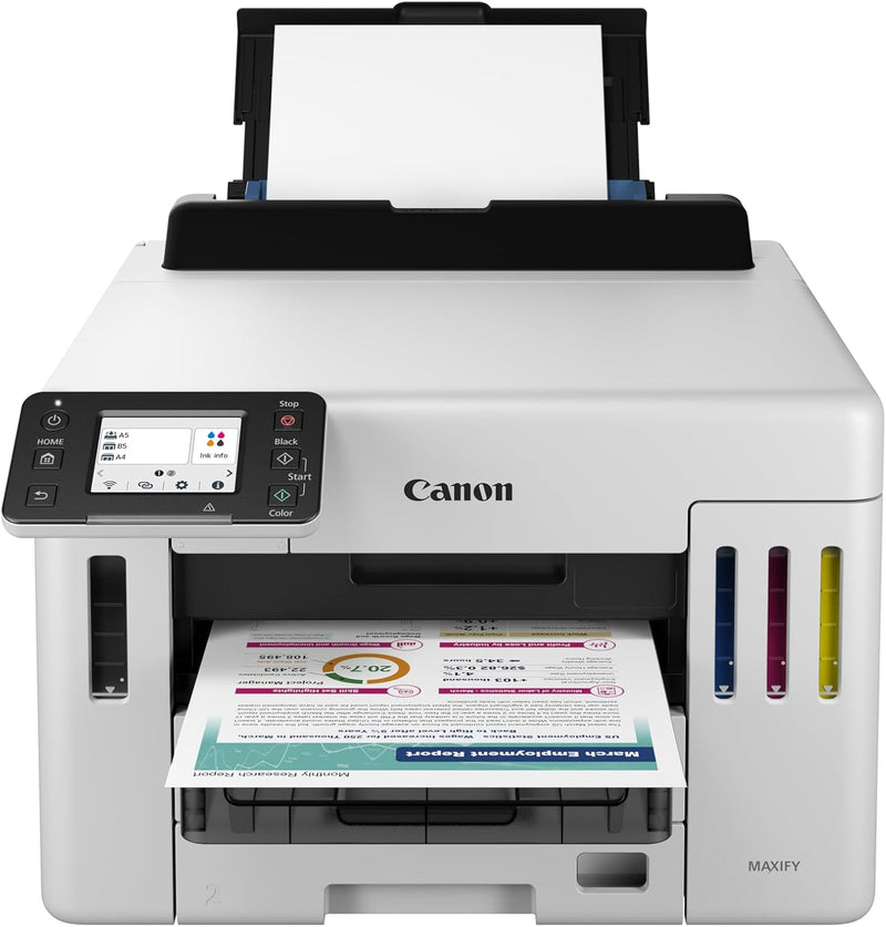 Canon MAXIFY GX5550 MegaTank Drucker (Tintenstrahl, Drucken, A4, WLAN, LAN, 6,7cm Touch LCD, Duplex-