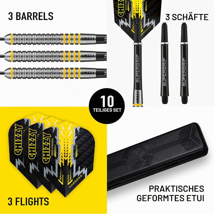 Harrows Chizzy Dartpfeile aus 80% Wolfram Einheitsgrösse silber, Einheitsgrösse silber