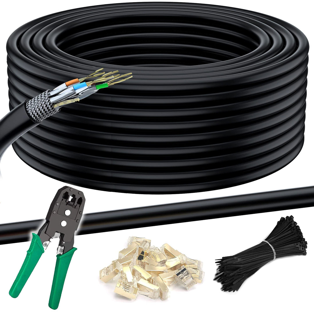 MutecPower 100m CAT 7 Aussen Verwendung wasserdicht Direct Burial Ethernet Netzwerkkabel - SSTP - 60