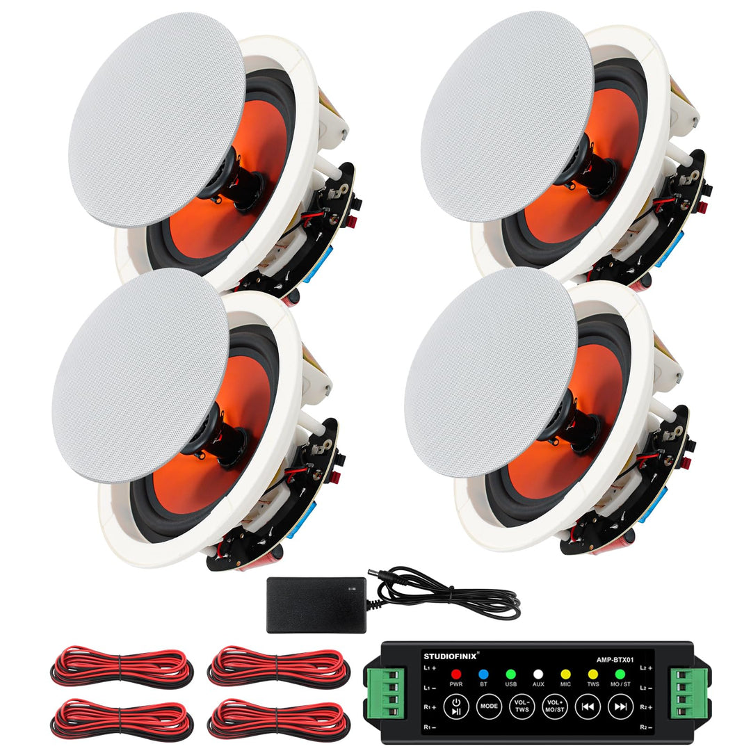 STUDIOFINIX 6,5-Zoll-600-Watt-Bluetooth-Ceiling-Speakers Home-Recessed-Sprechersystem geeignet für I