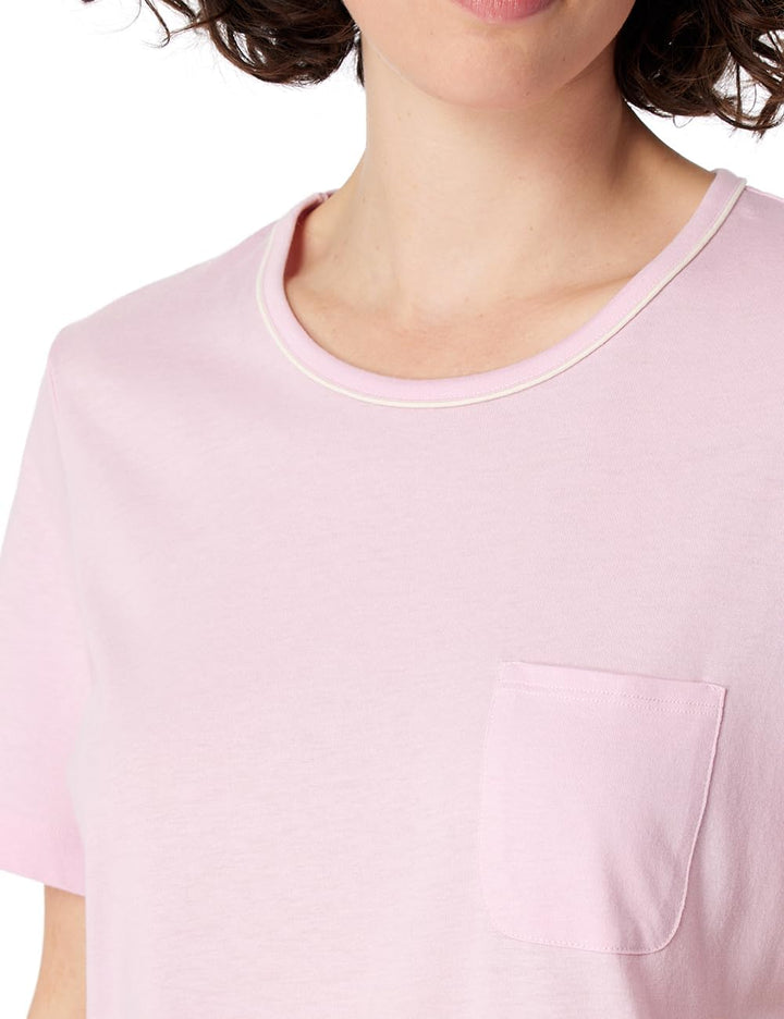 Schiesser Damen Schlafanzug Set kurz Baumwolle Modal - Nightwear 46 Powder Pink_181235, 46 Powder Pi