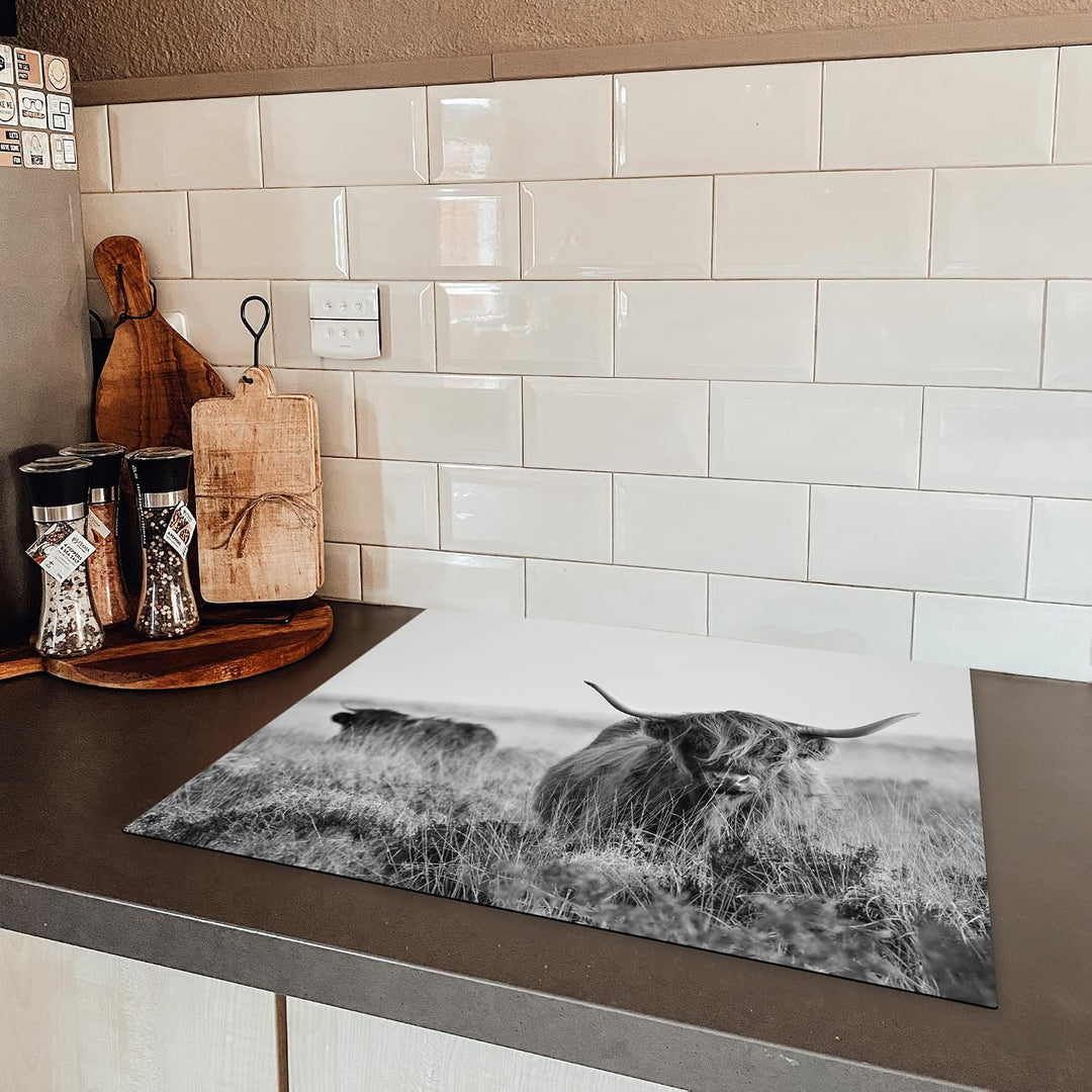 KitchenYeah© Herdabdeckplatte Einteilig Ceranfeld Abdeckplatte Küche Deko Ceranfeldabdeckung Herdabd