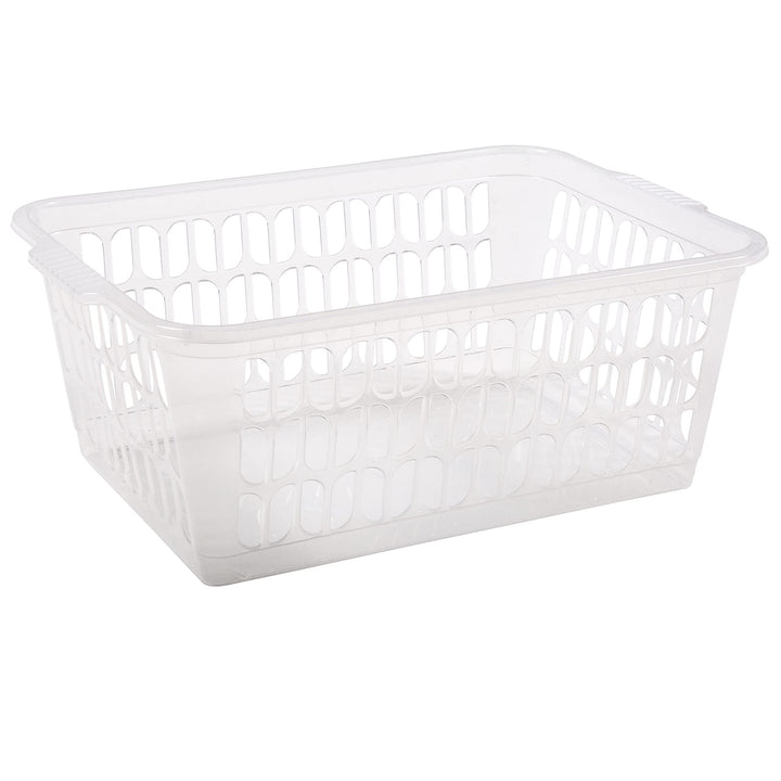 #11 24x Aufbewahrungskorb - transparent - 37 x 26 - Körbchen - Kunststoffkorb - Organizer - Ordnung