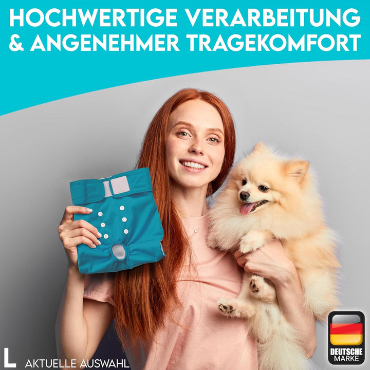 HUND IST KÖNIG Hundewindeln für Hündinnen (3 Stück) - Hochabsorbierende Läufigkeitshose für Hündinne