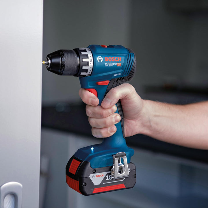 Bosch Professional 18V System Akku Bohrschrauber GSR 18V-45 (Drehzahl 1.900 min⁻¹, inkl. L-BOXX, ohn