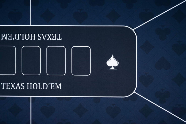 Engelhart - 320995 - Pokermatte, blau, rutschfeste Spielfläche, 140 cm x 80 cm, Dicke: 3 mm, Bedruck