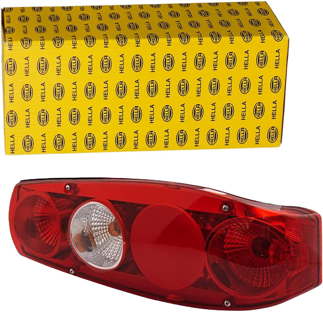 HELLA Rückleuchte - Caraluna II - Glühlampe - 12V - Einbau/geschraubt - ECE - Lichtscheibenfarbe: ro