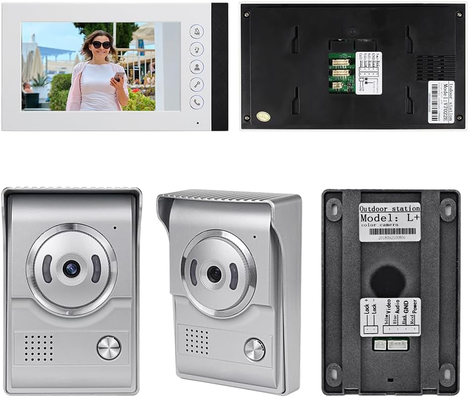 QttyElok 7-Zoll Farbe Verdrahtete Video Tür Telefon Gegensprechanlage Türklingel System für Home 700