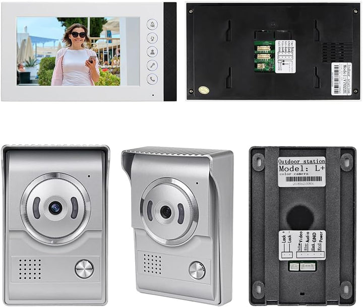 QttyElok 7-Zoll Farbe Verdrahtete Video Tür Telefon Gegensprechanlage Türklingel System für Home 700