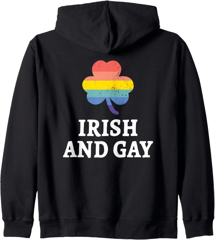 Irisch And Gay St Patrick's Day LGBTQ Pride Flag Shamrock Kapuzenjacke