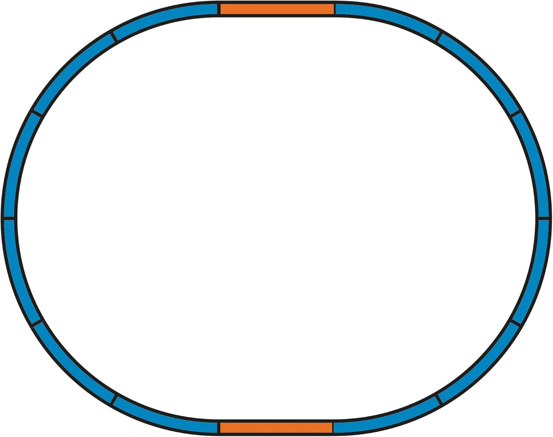 Piko 57112 Start-Set mit Bettung mit Personenzug der DB, Dampflok mit Tender und zwei Personenwagen