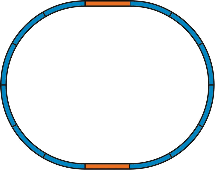 Piko 57112 Start-Set mit Bettung mit Personenzug der DB, Dampflok mit Tender und zwei Personenwagen