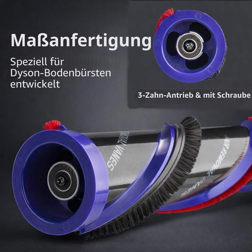V11 Torque Drive Bürstwalze mit Endkappe, nur für Dyson V11/V15 100W High Torque Bodendüse, kompatib