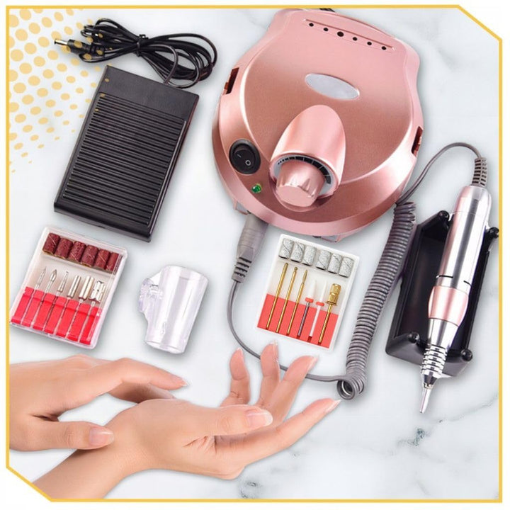 Lewer - Nagelfräser Set DM-202 65W, Professionelles Maniküre & Pediküre Set, Nagelhaut- & Lackentfer