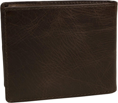 Fossil Herren Derrick Leder Bifold Geldbörse 11,43 cm L x 1,905 cm B x 8,89 cm H Dunkelbraun, Dunkel