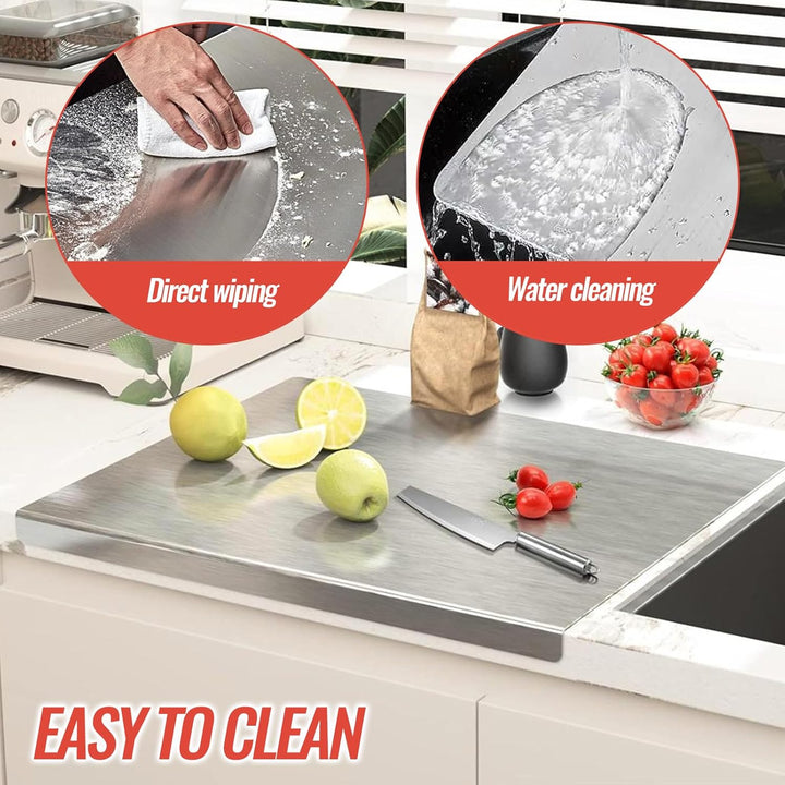 Edelstahl Schneidebrett 30 x 40cm, Arbeitsplatte Küche Schneidbrett, Stainless Steel Cutting Board,