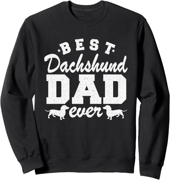 Bester Rauhaardackel Papa Vintage Männer Teckel Dackel Sweatshirt