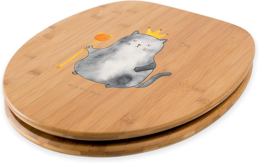 Mr. & Mrs. Panda Motiv WC Sitz Katzen Koenig - Geschenk, Toilettendeckel, WC-Sitz, Katzenhalter, Kat
